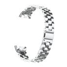 For Xiaomi Band 9 / 8 Tri-beads Flat Buckle Titanium Alloy Watch Band(Silver) - 2