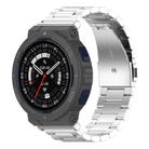 For Huami Amazfit Active Edge A2212 / A2213 Tri-beads Flat Buckle Titanium Alloy Watch Band(Silver) - 1