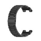 For Huami Amazfit T-Rex Pro A1918 Tri-beads Flat Buckle Titanium Alloy Watch Band(Black) - 2