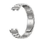 For Huawei Band 10 / 9 / 8 Tri-beads Flat Buckle Titanium Alloy Watch Band(Silver) - 3