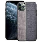 For iPhone 12 mini Shockproof Hot-pressed Splicing PU + Cloth Protective Case(Grey) - 1