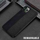 For iPhone 12 Pro Max Shockproof Hot-pressed Splicing PU + Cloth Protective Case(Black) - 2