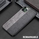 For iPhone 12 Pro Max Shockproof Hot-pressed Splicing PU + Cloth Protective Case(Grey) - 3