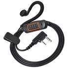 2 Pin Walkie-talkie Headset Mic Earphone for Baofeng UV5R / Quansheng UV K5 / K6 8800(Black) - 2