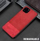 For iPhone 12 / 12 Pro Shockproof Splicing PU + Cloth Protective Case(Red) - 1