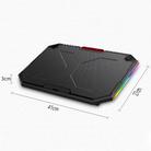 NUOXI YL-018 5-Core Fans Ultra-quiet Laptop Cooler RGB Light Cooling Holder(Black) - 2