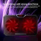 NUOXI YL-019 RGB Light Dual Turbine Silent Laptop Cooler Cooling Holder(Black) - 2