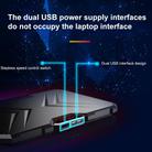 NUOXI YL-019 RGB Light Dual Turbine Silent Laptop Cooler Cooling Holder(Black) - 3