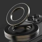 Carbon Fiber Texture Double-sided Magnetic MagSafe Ring Phone Holder, Gear Stress Relief Version(Gun Metal) - 1