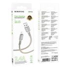 BOROFONE BX116 1m 2.4A USB to 8 Pin Certain Charging Data Cable(Grey) - 3