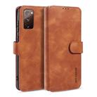 For Samsung Galaxy S20 FE DG.MING Retro Oil Side Horizontal Flip Case with Holder & Card Slots & Wallet(Brown) - 1
