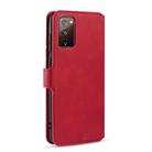 For Samsung Galaxy S20 FE DG.MING Retro Oil Side Horizontal Flip Case with Holder & Card Slots & Wallet(Red) - 2