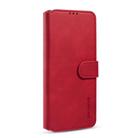 For Samsung Galaxy S20 FE DG.MING Retro Oil Side Horizontal Flip Case with Holder & Card Slots & Wallet(Red) - 3