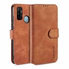 For OPPO A32 (2020) / A53 (2020) DG.MING Retro Oil Side Horizontal Flip Case with Holder & Card Slots & Wallet(Brown) - 1