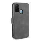 For OPPO A32 (2020) / A53 (2020) DG.MING Retro Oil Side Horizontal Flip Case with Holder & Card Slots & Wallet(Grey) - 3