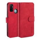 For OPPO A32 (2020) / A53 (2020) DG.MING Retro Oil Side Horizontal Flip Case with Holder & Card Slots & Wallet(Red) - 1