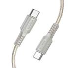 BOROFONE BX116 1m 60W Type-C to Type-C Certain Charging Data Cable(Grey) - 2