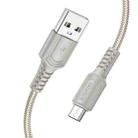 BOROFONE BX116 1m 2.4A USB to Micro USB Certain Charging Data Cable(Grey) - 2