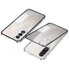 For OnePlus Ace 5 Ultra Snap Buckle Single-sided Metal Frame Frosted Phone Case(Silver) - 1
