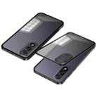 For OnePlus Ace 5 Ultra Snap Buckle Single-sided Metal Frame Frosted Phone Case(Space Black) - 1