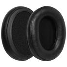 2 Pack Litchi Pattern Splicing Earphone Replacement Earpads Pads For HyperX Cloud 1 / I / 2 / II / 3(Black) - 1
