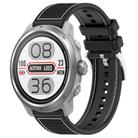20mm For COROS Pace 2 / Apex 2 42mm  xDfind Hybrid Nylon Braid Silicone Watch Band(Black) - 1