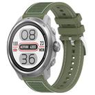 20mm For COROS Pace 2 / Apex 2 42mm  xDfind Hybrid Nylon Braid Silicone Watch Band(Green) - 1