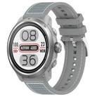 20mm For COROS Pace 2 / Apex 2 42mm  xDfind Hybrid Nylon Braid Silicone Watch Band(Grey) - 1