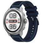 20mm For COROS Pace 2 / Apex 2 42mm  xDfind Hybrid Nylon Braid Silicone Watch Band(Midnight Blue) - 1