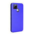 For OPPO Realme V3 Carbon Fiber Texture Horizontal Flip TPU + PC + PU Leather Case with Card Slot(Blue) - 3