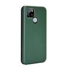 For OPPO Realme V3 Carbon Fiber Texture Horizontal Flip TPU + PC + PU Leather Case with Card Slot(Green) - 3