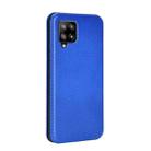 For Samsung Galaxy A42 5G Carbon Fiber Texture Horizontal Flip TPU + PC + PU Leather Case with Card Slot(Blue) - 3