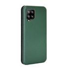 For Samsung Galaxy A42 5G Carbon Fiber Texture Horizontal Flip TPU + PC + PU Leather Case with Card Slot(Green) - 2