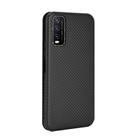 For Vivo Y20 / Y20i (Indian) Carbon Fiber Texture Horizontal Flip TPU + PC + PU Leather Case with Card Slot(Black) - 3