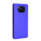 For Xiaomi Poco X3 NFC Carbon Fiber Texture Horizontal Flip TPU + PC + PU Leather Case with Card Slot(Blue) - 2