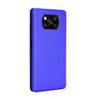 For Xiaomi Poco X3 NFC Carbon Fiber Texture Horizontal Flip TPU + PC + PU Leather Case with Card Slot(Blue) - 2