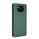 For Xiaomi Poco X3 NFC Carbon Fiber Texture Horizontal Flip TPU + PC + PU Leather Case with Card Slot(Green) - 3