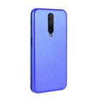 For Xiaomi Redmi K30 Ultra Carbon Fiber Texture Horizontal Flip TPU + PC + PU Leather Case with Card Slot(Blue) - 3
