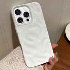 For iPhone 16 Pro Max Meteorite Texture Solid Color Glaze TPU Phone Case(White) - 1