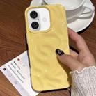 For iPhone 16 Plus Meteorite Texture Solid Color Glaze TPU Phone Case(Yellow) - 1