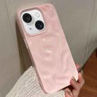 For iPhone 15 Meteorite Texture Solid Color Glaze TPU Phone Case(Pink) - 1