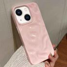 For iPhone 14 Plus Meteorite Texture Solid Color Glaze TPU Phone Case(Pink) - 1