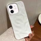 For iPhone 12 Meteorite Texture Solid Color Glaze TPU Phone Case(White) - 1