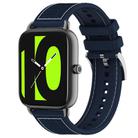20mm For Xiaomi Haylou RS4 Plus LS11 / LS12 xDfind Hybrid Nylon Braid Silicone Watch Band(Midnight Blue) - 1
