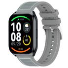 22mm For Xiaomi Haylou?Watch S001 / LS02 Pro xDfind Hybrid Nylon Braid Silicone Watch Band(Grey) - 1