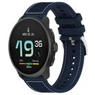 22mm For Suunto Race S / Race / 9 Peak xDfind Hybrid Nylon Braid Silicone Watch Band(Midnight Blue) - 1
