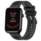 20mm For Ticwatch GTH / E3 / E / 2 xDfind Hybrid Nylon Braid Silicone Watch Band(Black) - 1