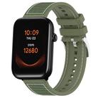 20mm For Ticwatch GTH / E3 / E / 2 xDfind Hybrid Nylon Braid Silicone Watch Band(Green) - 1