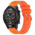 22mm For Ticwatch Pro X / Pro 3 / Pro xDfind Hybrid Nylon Braid Silicone Watch Band(Orange) - 1