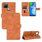 For OPPO Realme V3 Solid Color Skin Feel Magnetic Buckle Horizontal Flip Calf Texture PU Leather Case with Holder & Card Slots & Wallet(Brown) - 1